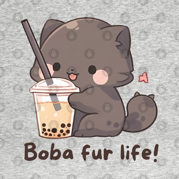 Boba Cute Shirt Cat Boba Shirt Bubble Tea Gift for Cat Mom Kawaii K-Pop Shirt For Boba Lover Funny Cat Mom Apparel by DaddyIssues